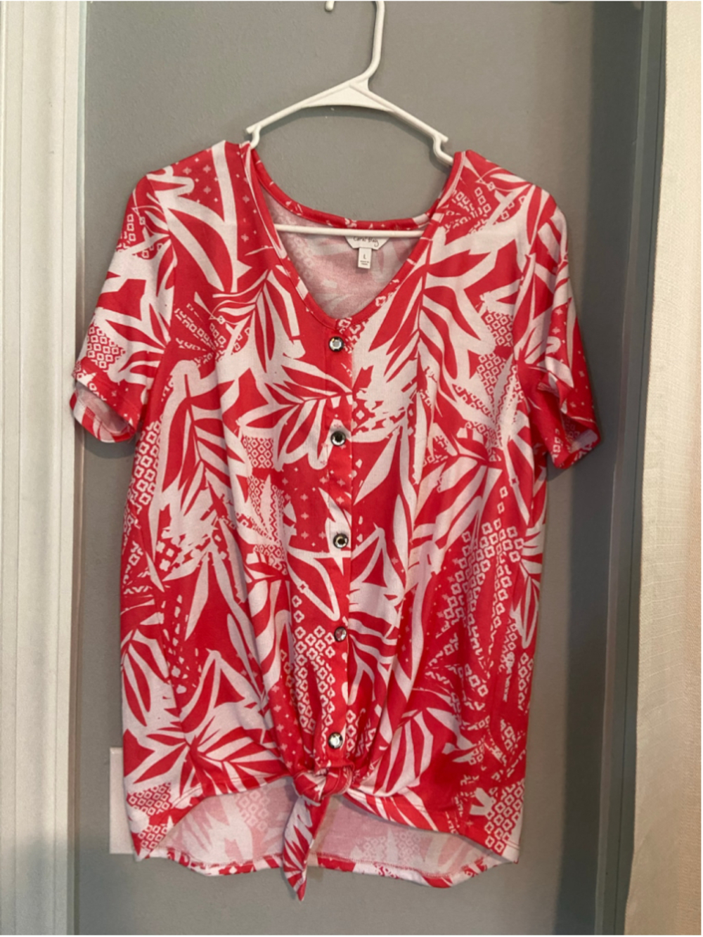 Tie Knot Blouse - Coral Bay